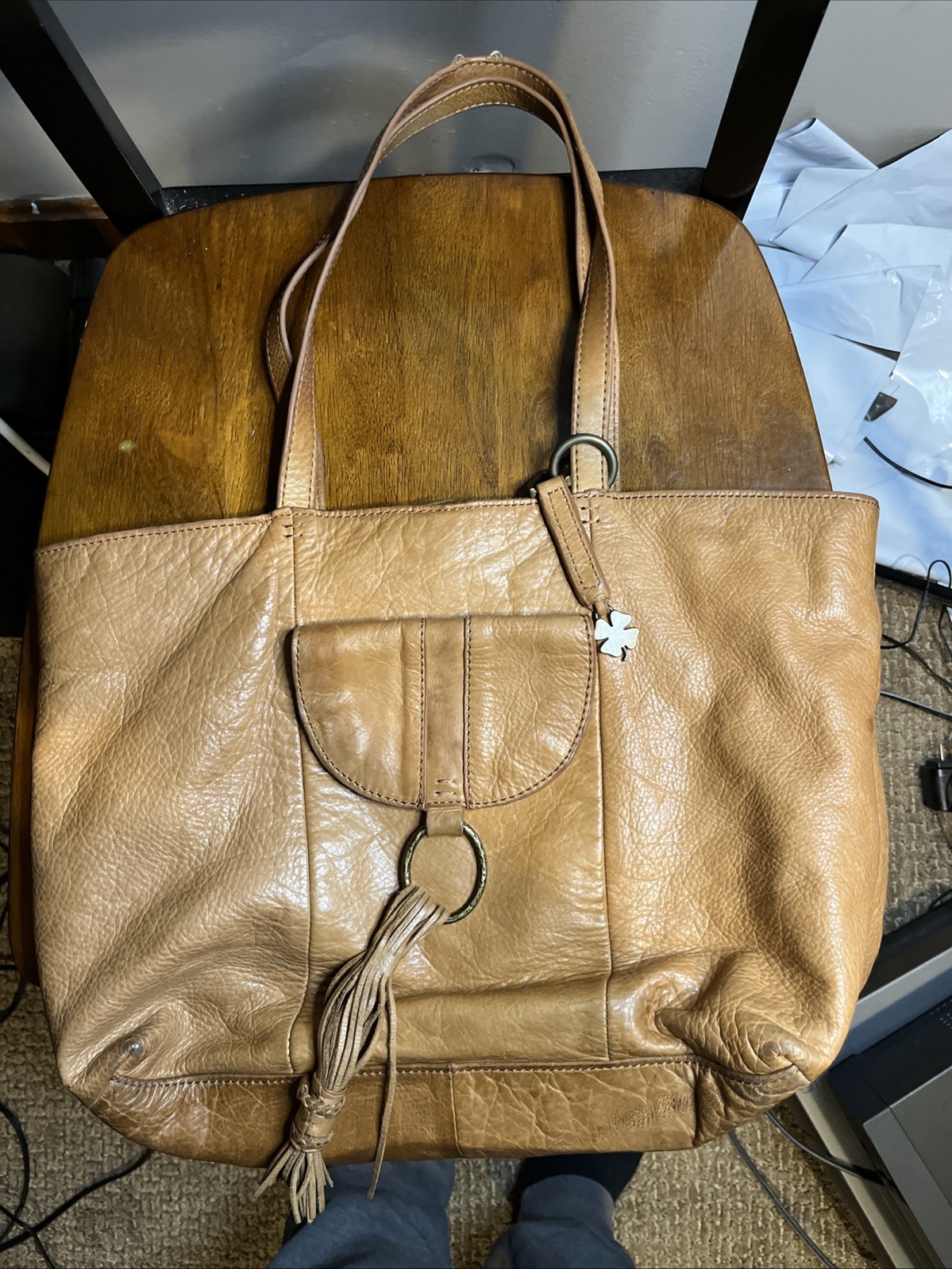 LUCKY BRAND Brown Leather Shoulder Bag Tote Purse
