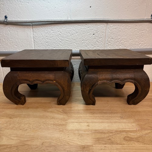 VTG Solid Hardwood Opium Type Table 10” By 10” By 8”H - Afbeelding 2 van 17