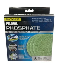 Fluval FX4 FX5 FX6 Canister Filter Media Phosphate Remover Pad 3 Pack