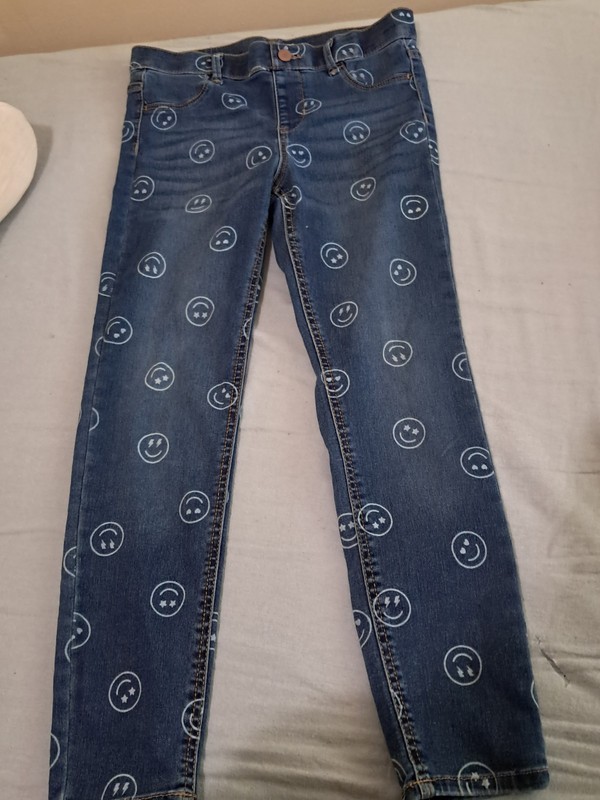 Girls Wonder Nation Smiley Face Jeggings Size L 10-13 Plus