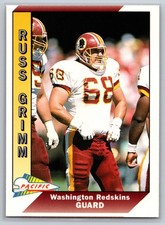 1991 Pacific Russ Grimm #522 Washington HOF Offensive Guard Football Card