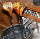 Vintage Mens MacGregor RH Golf Club Set, Matched Woods & Irons, + 2 putters, bag — photo 2