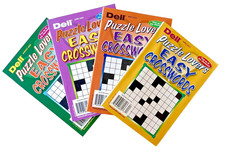 NEW Lot of 4 Penny Press Dell Easy Puzzle Lovers  Crosswords Puzzle Books