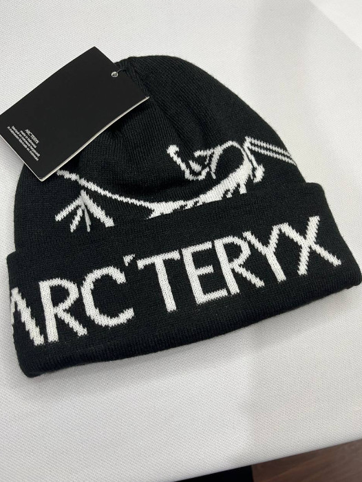 Arc'teryx Bird Head Toque Orca Black Wool Blend Beanie Winter Hat Unisex NWT