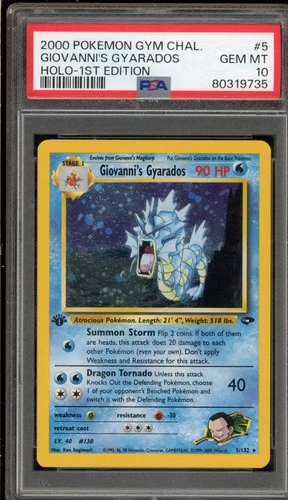 Pokemon Giovanni's Gyarados Gym Challenge 1st Edition Holo Rare #5 PSA 10