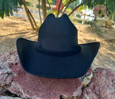 KIDS BLACK WESTERN HAT COWBOY RODEO KIDS HAT,  TEXAS STYLE KIDS WESTERN HAT