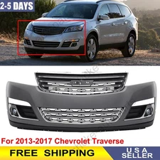 Front Bumper Cover Kit with Fog Light For 2013-2017 Chevrolet Traverse