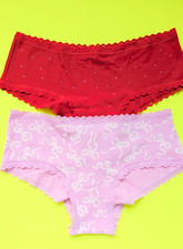 Victoria's Secret Size M Cotton Cheeky Panties - Lot of 2