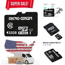 Micro Center 32GB Class 10 MicroSDHC Flash Memory Card with Adapter for Mobil...