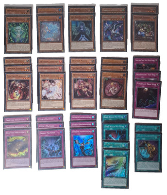 YuGiOh Turnier Deck Traptrix + Sidedeck & Extradeck engl. doppelt gesleeved !