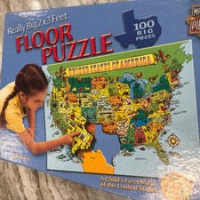 United States Puzzle Map Floor Master Pieces Really Big 2 x 3