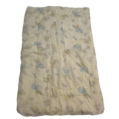 VTG Bunting Sleeping Bag Baby Sack Quilted Zips Yellow Blanket