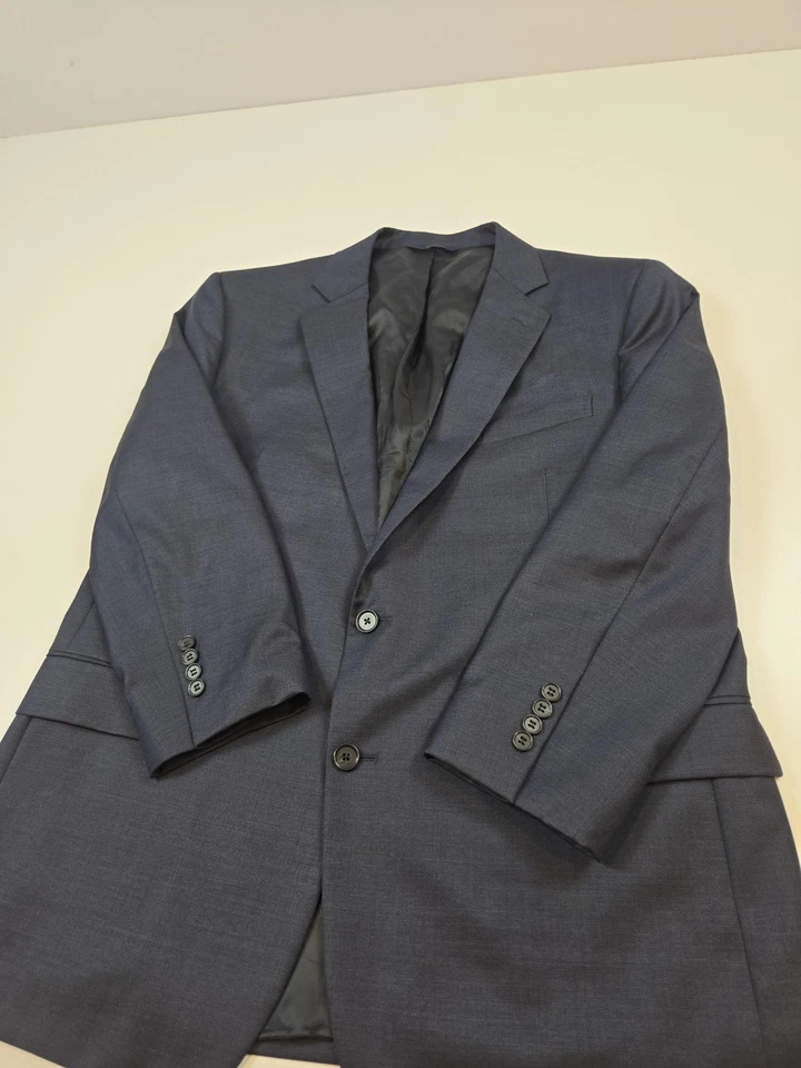 Traje Brooks Brothers Para Hombre 46R W40 Azul Ajuste Regente Hecho en Italia Lana 2 Piezas Foto 2 de 4