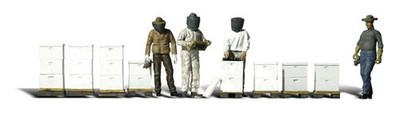HO Scenic Accents Beekeepers (4 w/Containers)