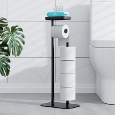 Toilet Paper Holder Free Standing Rustproof Metal Toilet Paper Stand for 4 Rol