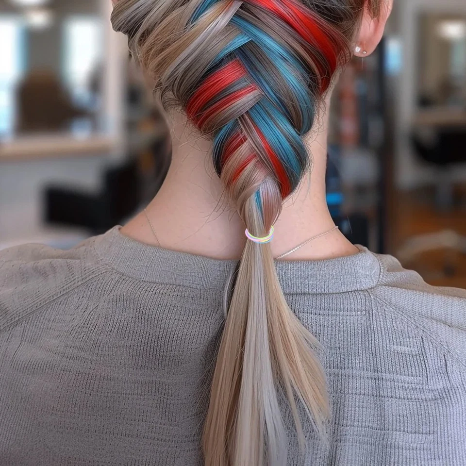 100 Pcs Haargummi Armreif Silikonarmband Leuchtend Armbänder Für Mädchen - Bild 2 von 4