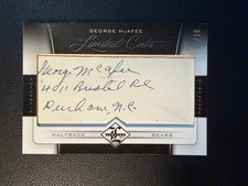 2013 Panini Limited Cuts Autograph Auto George Mcafee /10 Bears