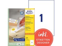 1 Bis 20X Avery Zweckform Universal-Etiketten, 210 X 297 Mm, Weiß Bis 21% Rabatt