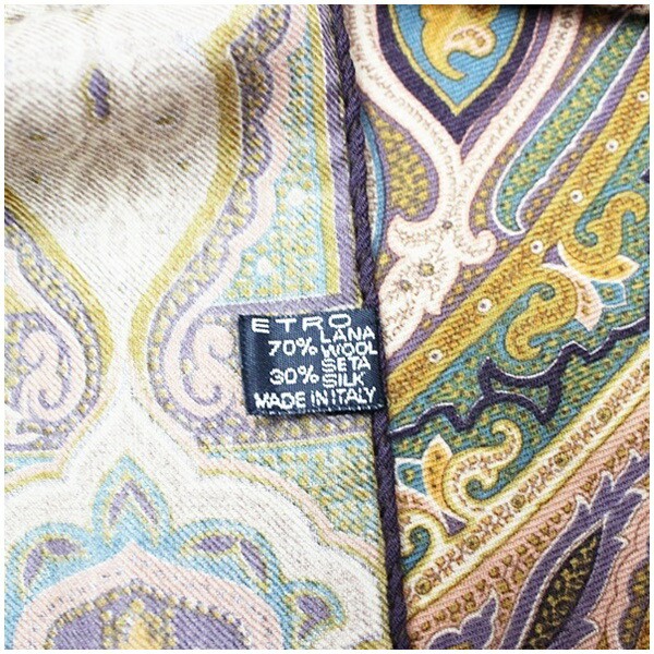 Authentic Etro wool and silk rectangular large st… - image 3