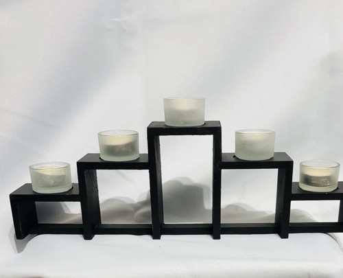 Wayland Square 6-Piece Tiered Wood Votive Candle Holder