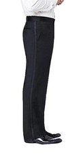 Neil Allyn Tuxedo Pants Size 31  Black Wool Flat Front Expandable Waist