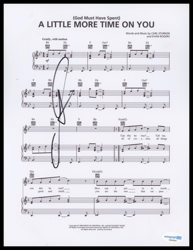 Joey Fatone *NSYNC Autograph SIGNED 'A Little More Time on You' Sheet Music ACOA