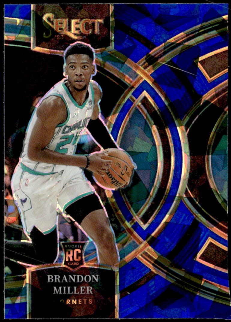 2023-24 Panini Select #130 Brandon Miller Blue Cracked Ice Prizms Rookie E1