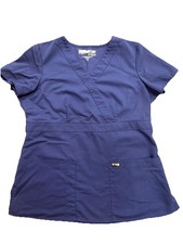 GREY'S ANATOMY Women's Scrub Top Size Med - Navy Blue - Style 4153 - By Barco