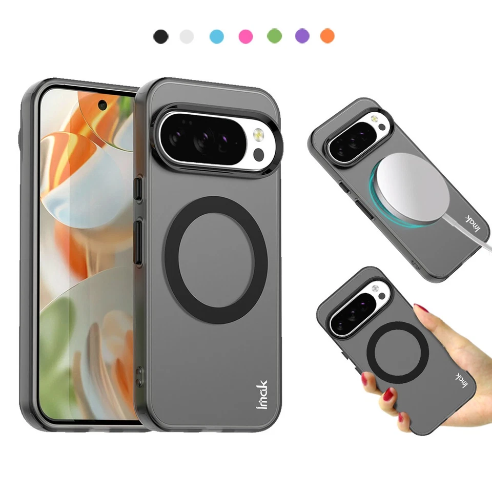 Estuche Rígido Magnético Transparente Anti-caída Colorido Para Google Pixel 10/Pro XL Foto 2 de 4