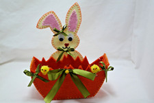 cestino porta ovetti fatto a mano, coniglietto pasquale