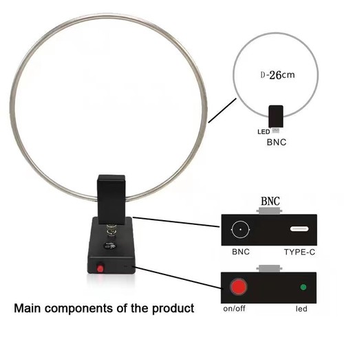 GA-800 Active Loop Shortwave 10KHz-159MHz HF Radios Antenna With Control Box - Photo 5/7