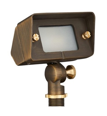VOLT Gentle Splash Cast Brass 12V Flood Light (Bronze) for Low Voltage Landsc...