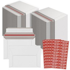 100 Pack Rigid Mailers 4.5x6.5" Self-Seal Flat Cardboard Envelopes for Photos, D