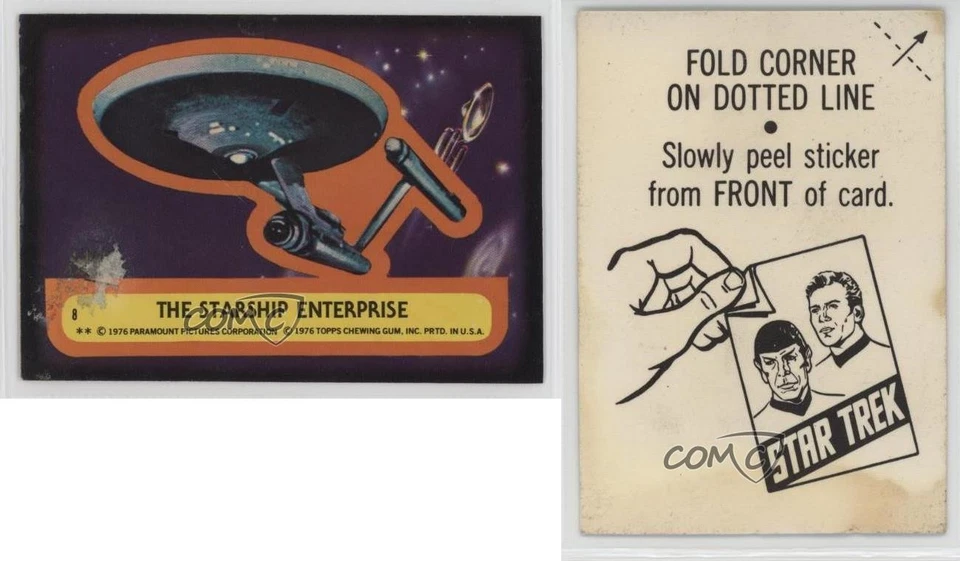 1976 Topps Star Trek Stickers USS Enterprise The Starship Enterprise #8 - Image 3 of 3