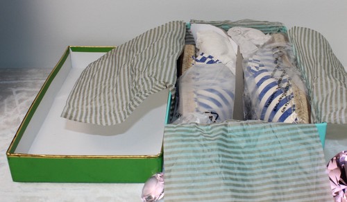 Kate Spade New York Laila Blue Cream Stripe Espadrilles Mule Slide US 8.5M - Picture 5 of 9