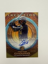 Topps Bowman Inception Jackson Chourio Brewers Orange Autograph /25