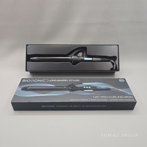 2024 Bio Ionic Long Barrel Nanoionic Ceramic 1.25" Pro Curling Iron Styler - Picture 15 of 18