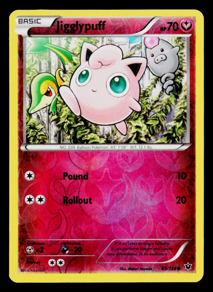 2016 Pokemon Jigglypuff #65 Fates Collide Holo NM
