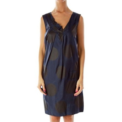 Marc By Marc Jacobs Navy & Black Polka Dot Dress