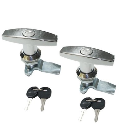 2 PCS T Handle Lock Keyed Alike RV Garage Drawer Electrical Panel Door Latches