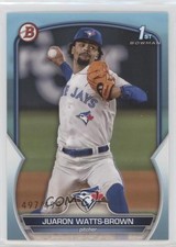 2023 Bowman Draft Sky Blue 497/499 Juaron Watts-Brown #BD-113 0us8