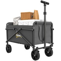 Outsunny 41L Festival Trolley, 60kg Heavy Duty Folding Trolley Cart, Grey