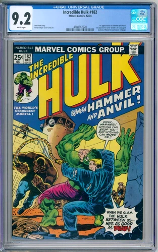Incredible Hulk 182 CGC Graded 9.2 NM- Wolverine Marvel Comics 1974