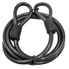 mm 20FT Braided Steel Security Cable Vinyl Coated Double Loop Bike Fence Lock