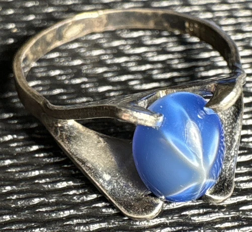 Bell Trading Post Vintage Sterling Silver Star Sapphire Ring 1970s Collectible