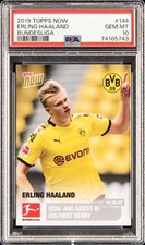 2019 TOPPS NOW BUNDESLIGA #144 ERLING HAALAND PSA 10