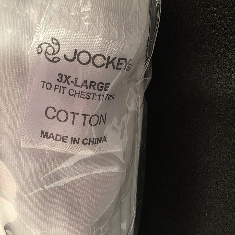 Jockey Classic White Singlet 100% Cotton 3XL Chest 117cm Brand New 2011 - Image 2 of 4