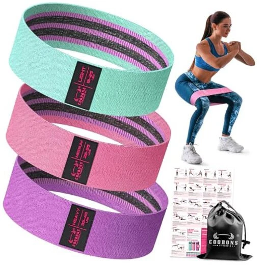 Fabric Resistance Bands for Working Out - Exercise Bands for Women and Men,