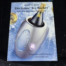 Electronic Ice Bucket Sharper Image With 10 Temp Thermostat Wine Chiller Warmer