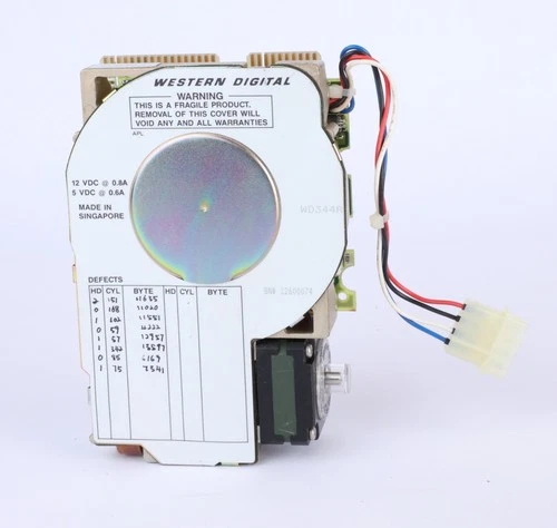Vintage Retro Western Digital WD344R 3.5" 40MB MFM Hard Drive